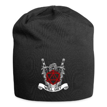 Cool Fantasy D20 Dice Heartbeat Well Shit D20 - Bonnet en jersey - noir - Devant
