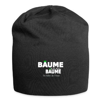 ich mag bäume weiss - Jersey-Beanie - Schwarz - Vorne