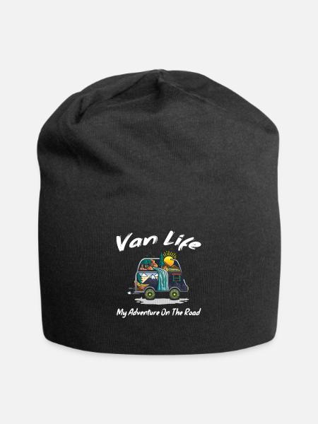 Van Life Mon aventure sur la route cadeau - Bonnet en jersey - noir