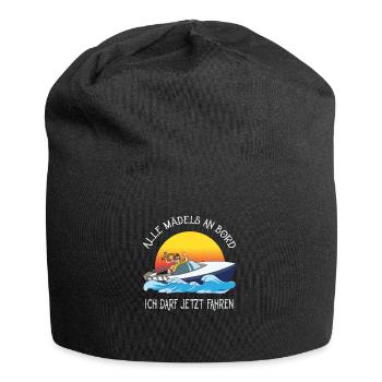Bootsführerschein Bestanden Geschenk - Jersey-Beanie - Schwarz - Vorne