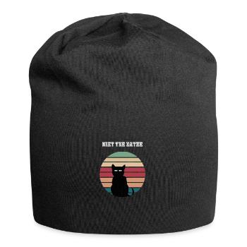 Miet the Katze Mietzekatze - Jersey-Beanie - Schwarz - Vorne