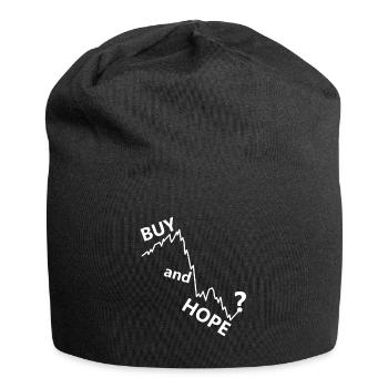 buy and hold parody, buy and hope stocks - Jersey Beanie - black - Front