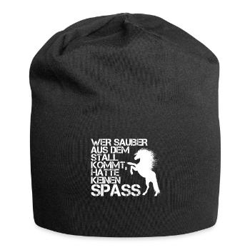 stall weiss - Jersey-Beanie - Schwarz - Vorne