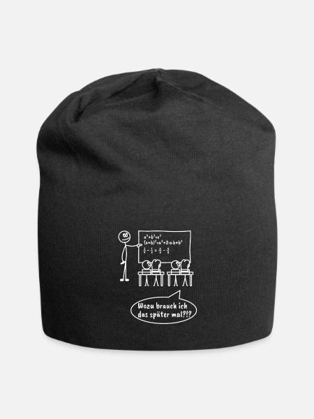 Lehrer Mathe Lehrerin Klassenlehrer Geschenk - Jersey-Beanie - Schwarz