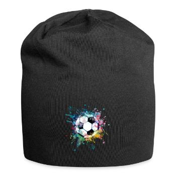 WaterFabe Color Explosion Splash Design Football - Jersey Beanie - black - Front