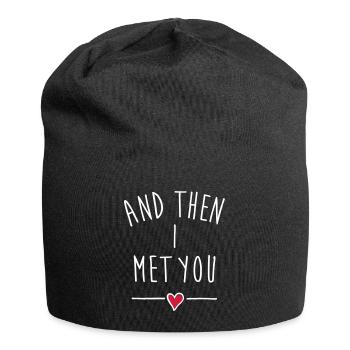 AND THEN I MET YOU LOVE QUOTE - Bonnet en jersey - noir - Devant