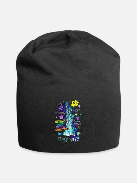 Statue der Freiheit - Jersey-Beanie - Schwarz