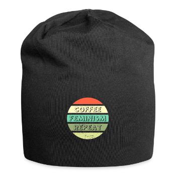Coffee Feminism Repeat - Jersey Beanie - black - Front