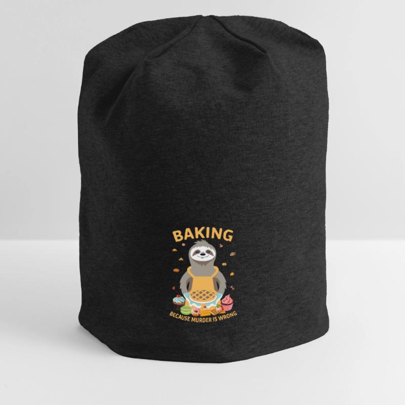 Baking because murder is wrong sloth baker Jersey Beanie
