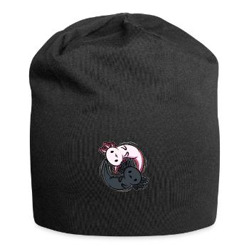 Axolotls Ying Yang Meditation Yoga Axolotl - Bonnet en jersey - noir - Devant