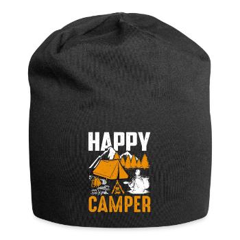 Happy Camper De camper Camping Cadeaux - Bonnet en jersey - noir - Devant
