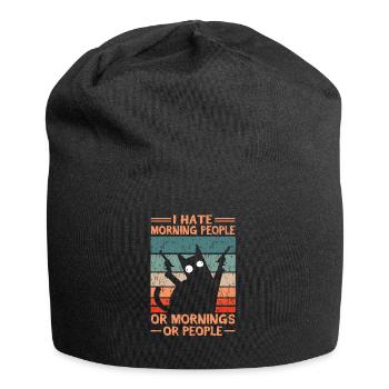 I don't like morning people or mornings or people - Jersey Beanie - black - Front