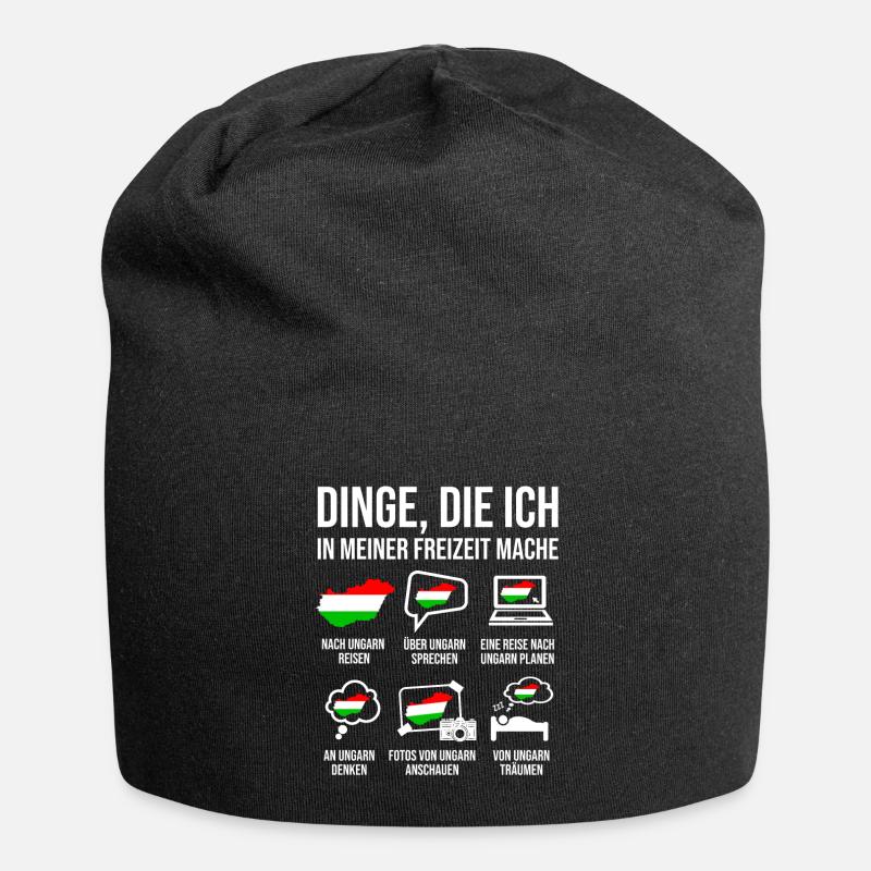 Ungarn Spruch Heimat Ungarn - Jersey-Beanie - Schwarz