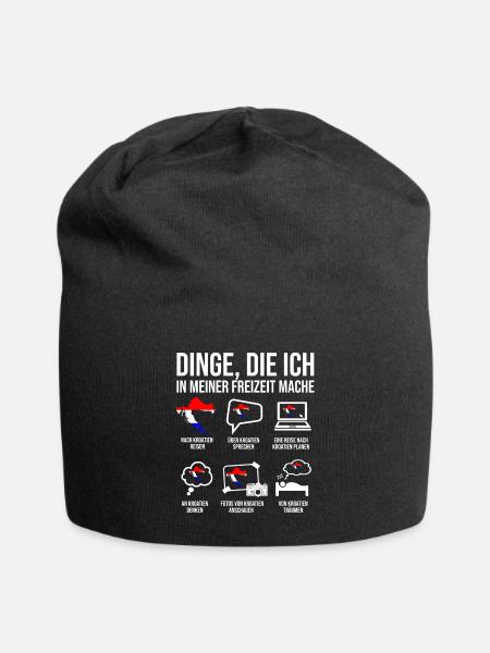 Kroatien Spruch Heimat Kroatien für Kroate - Jersey-Beanie - Schwarz