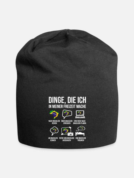 Brasilien Reise Heimatland Brasilien Brasilianer - Jersey-Beanie - Schwarz