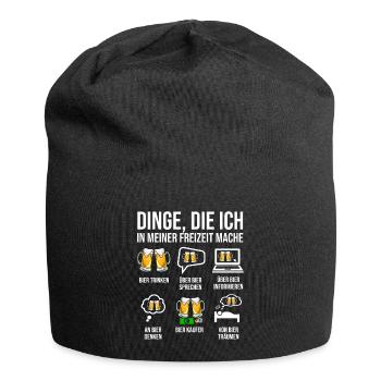 Bier Saufspruch Biertrinker Bierkenner Brauer - Jersey-Beanie - Schwarz - Vorne
