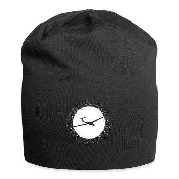 Kreis mit Spritzen und Segelflugzeug - (b) - Jersey-Beanie - Schwarz - Vorne