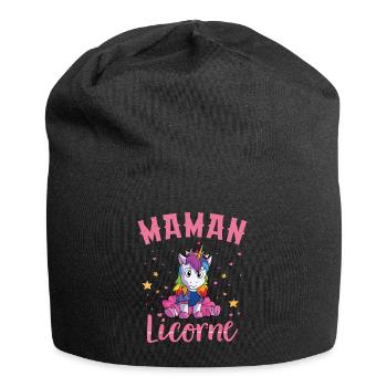 Maman Licorne Femme Cadeau - Bonnet en jersey - noir - Devant