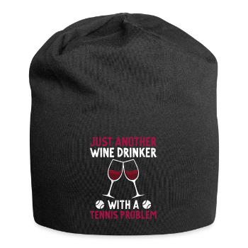 Just Another Wine Drinker - Jersey-Beanie - Schwarz - Vorne