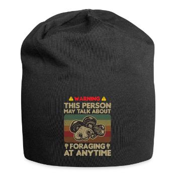 May Talk About Foraging At Anytime Mycology - Jersey Beanie - black - Front