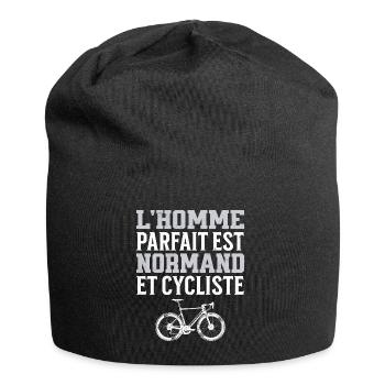 L'Homme Parfait Est Normand Cycliste - Bonnet en jersey - noir - Devant