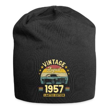 Vintage Août 1957 65 Ans Anniversaire - Bonnet en jersey - noir - Devant