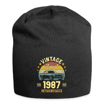 Vintage August 1987 35 years Anniversary - Jersey Beanie - black - Front