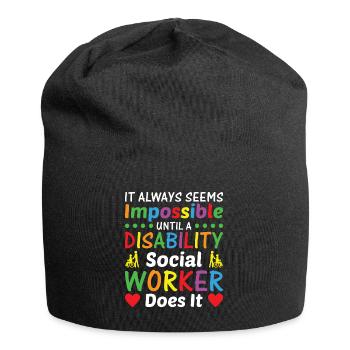 It Always Seems Impossible - Jersey-Beanie - Schwarz - Vorne