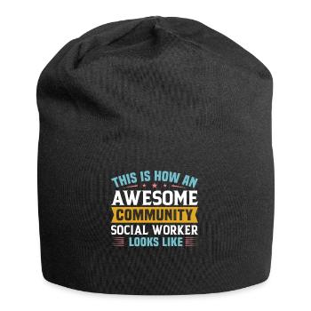 Awesome Community Social Worker - Jersey-Beanie - Schwarz - Vorne