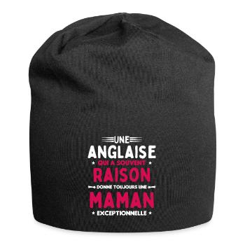 Une anglaise donne toujours maman exceptionnelle - Bonnet en jersey - noir - Devant