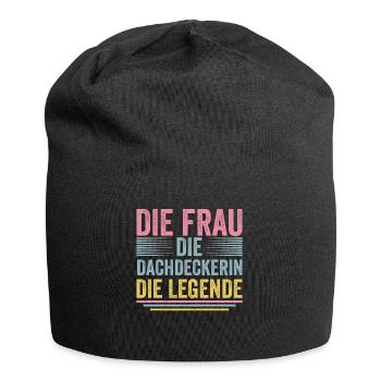 Die Frau Die Dachdeckerin Die Legende - Jersey-Beanie - Schwarz - Vorne