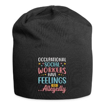 Occupational Social Workers Have Feelngs - Jersey-Beanie - Schwarz - Vorne