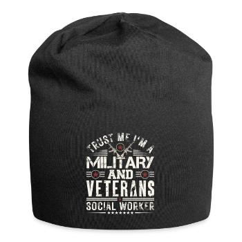 Croyez-moi, je suis un travailleur militaire vétéran - Bonnet en jersey - noir - Devant