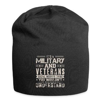 It's A Military & Veterans Social Worker - Jersey Beanie - black - Front