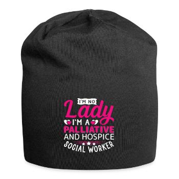 I'm No Lady I'm Palliative Social Worker - Jersey-Beanie - Schwarz - Vorne