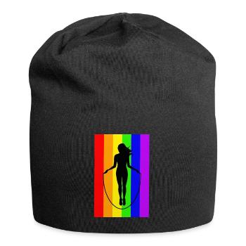 Jumping Rope Jumping Rope Jumping Sticker Shirt - Jersey Beanie - black - Front