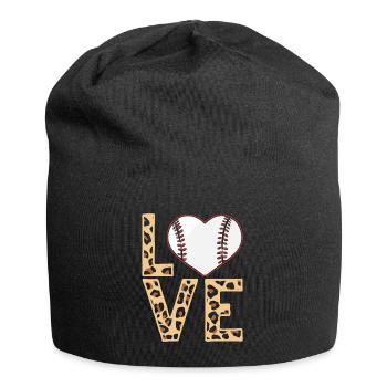 Leopard Baseball Theme Women Baseball - Jersey Beanie - black - Front