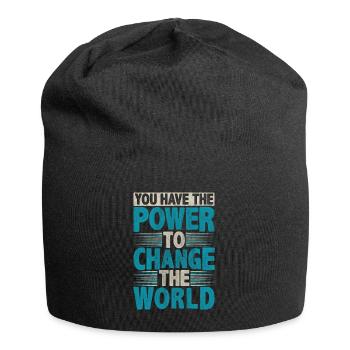 Motivate Inspire Encouragement Positivity Slogan - Jersey Beanie - black - Front