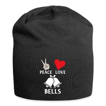 Peace Love Bells Music Bells Players - Jersey-Beanie - Schwarz - Vorne