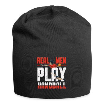 Männer Handballspieler Sportler - Jersey-Beanie - Schwarz - Vorne