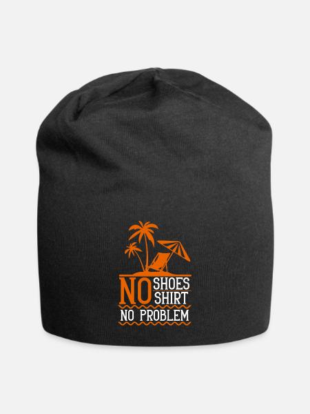 Lustige Strand Männer Frauen Ruhestand Urlaub - Jersey-Beanie - Schwarz