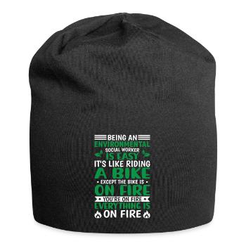 Environmental Social Worker Job Environmentalist - Jersey Beanie - black - Front