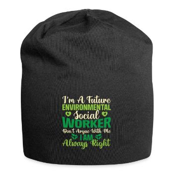 Environmental Social Worker Job Environmentalist - Jersey-Beanie - Schwarz - Vorne