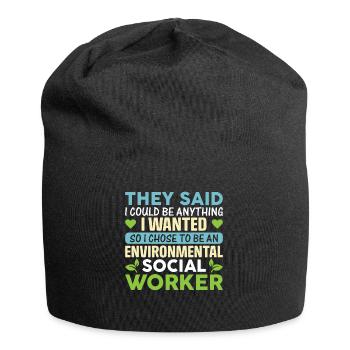 Environmental Social Worker Job Environmentalist - Jersey-Beanie - Schwarz - Vorne