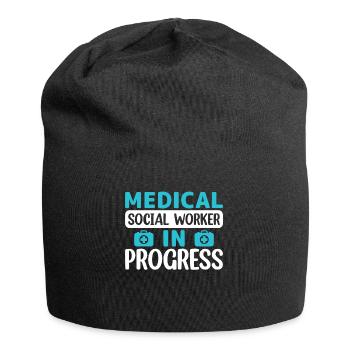 Medical Social Worker In Progress Job Occupation - Jersey-Beanie - Schwarz - Vorne