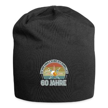 Ich war damals schon der Schnellste 60. Geburtstag - Jersey-Beanie - Schwarz - Vorne