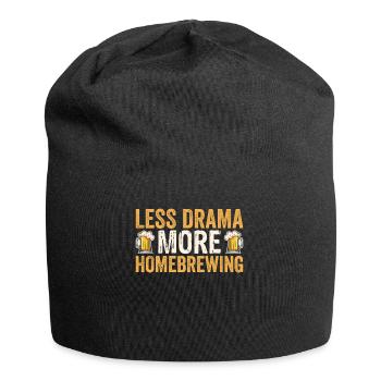 Less Drama More Homebrewing Beer Brewing - Jersey Beanie - black - Front
