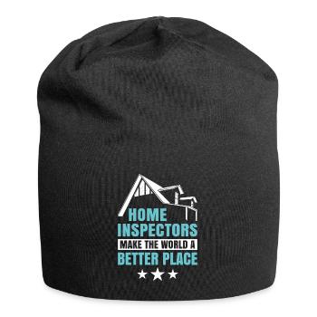 Home Inspectors Make The World A Better Place Job - Jersey Beanie - black - Front