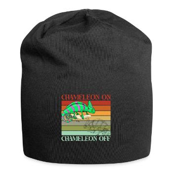 Chameleon on Chameleon off - Jersey Beanie - black - Front