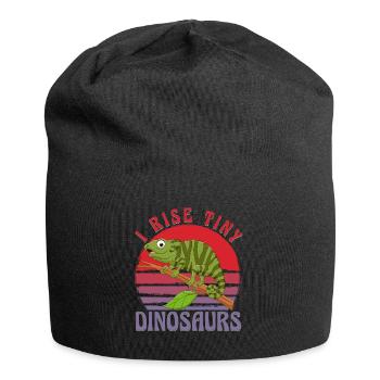 Je lève de minuscules dinosaures - Bonnet en jersey - noir - Devant